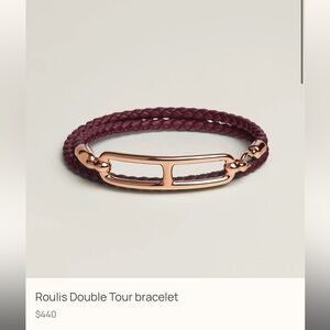 Hermes Roulis Double Tour Bracelet in Bordeaux